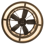 Bottom view of Tamarack Chandel-Air showing integrated fan and lighting.