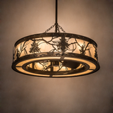 Lit Tamarack Chandel-Air illuminating softly in a dark room.