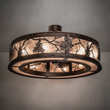 Tamarack Chandel-Air illuminated in room setting with silver mica glow.