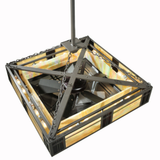 Top-down angle showing structural frame and fan placement.