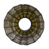 Bottom view of the Terra Verde shade showcasing its intricate green glass pattern.