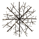 Bottom view of chandelier revealing symmetrical branch layout and downward light points.