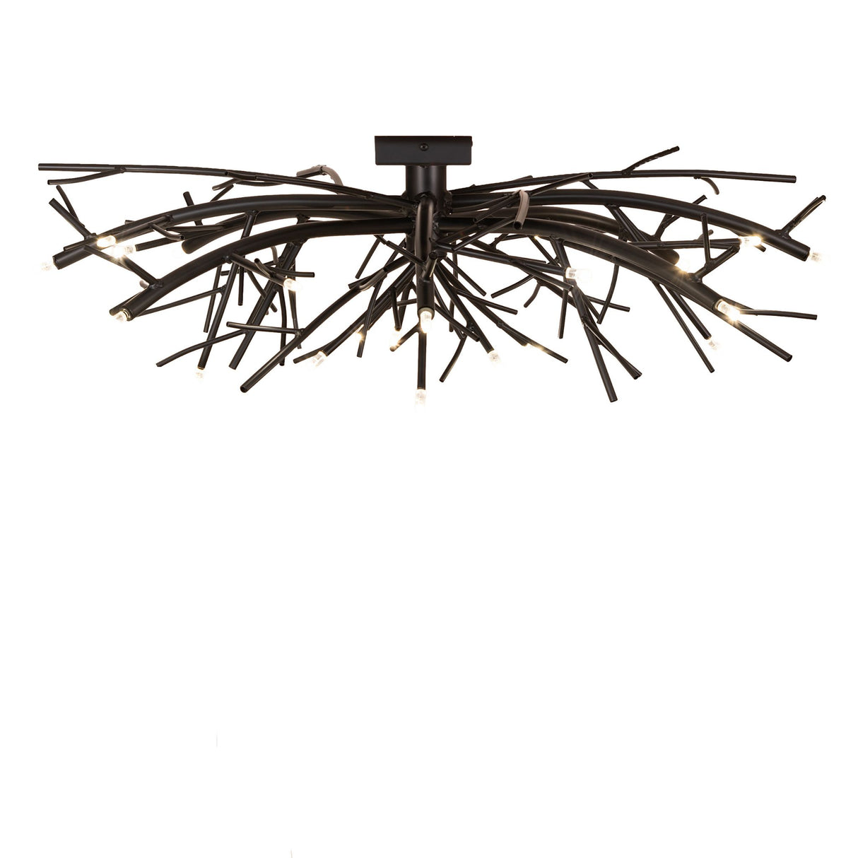 Side angle view displaying branch design and integrated miniature lights.
