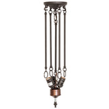 Structural design of the Tiffany Fishscale semi-flushmount with elegant rods.
