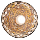 Bottom view of the pendant revealing intricate glasswork.