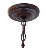 Canopy and chain detail of the Tiffany Fishscale Pendant.