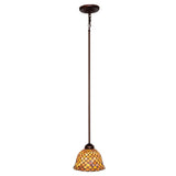 Full-length view of the pendant with adjustable rod suspension.