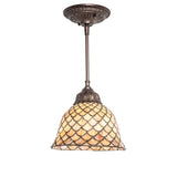 Full-length view of Tiffany Fishscale Mini Pendant.