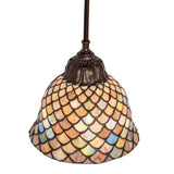 Tiffany Fishscale Mini Pendant showcasing intricate glasswork.