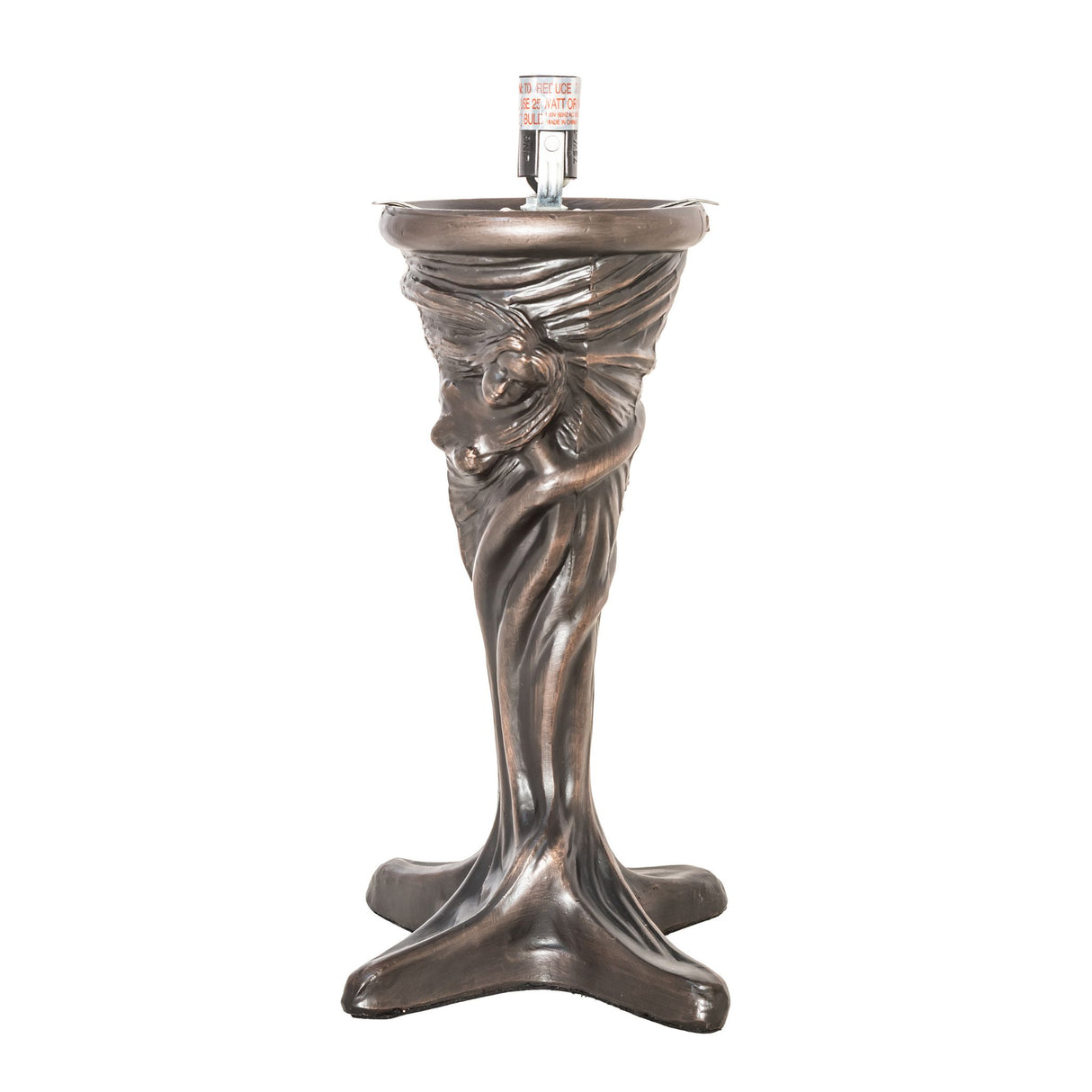 Close-up showing ornate decorative detail on the Tiffany Flowering Lotus Mini Lamp base.
