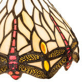 Detailed view of dragonfly wings and jewel embellishments.
