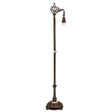Tiffany-style lionfoot floor lamp base in mahogany bronze finish.