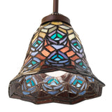 Pendant viewed from an angled perspective highlighting glasswork.