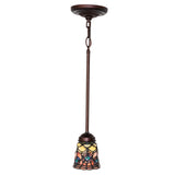 Full view of the ceiling-mounted Tiffany mini pendant.