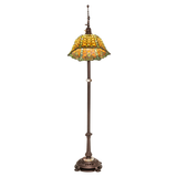 Front view of the Tiffany Shell & Diamond floor lamp.