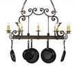 Straight-on front view of 48-inch Tourelle chandelier lit.