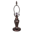 Elegant tulip vase table lamp base with bronze finish.
