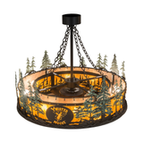 Top angled lit view with illuminated Twisted Moose logo design.