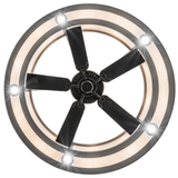 Bottom view featuring LED downlights and fan layout.