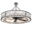 Personalized Valenti’s Chandel-Air with illuminated white diffuser.