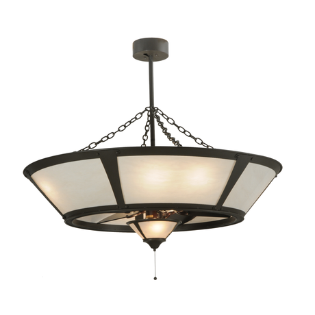 Lit angled view of the Van Erp Chandel-Air with glowing Idalight panels.