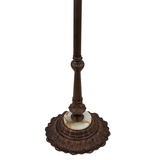 Victorian bridge arm lamp base bottom detail.