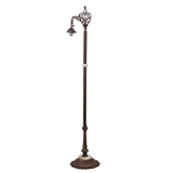 Victorian bridge arm floor lamp base main view without shade.