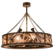 Whispering Pines chandel-air illuminated with pinecone pattern.