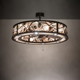 Ambient lit room view of Whispering Pines Chandel-Air highlighting soft mica illumination.