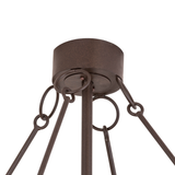 Ceiling canopy and chain mount in Cafe Noir finish.