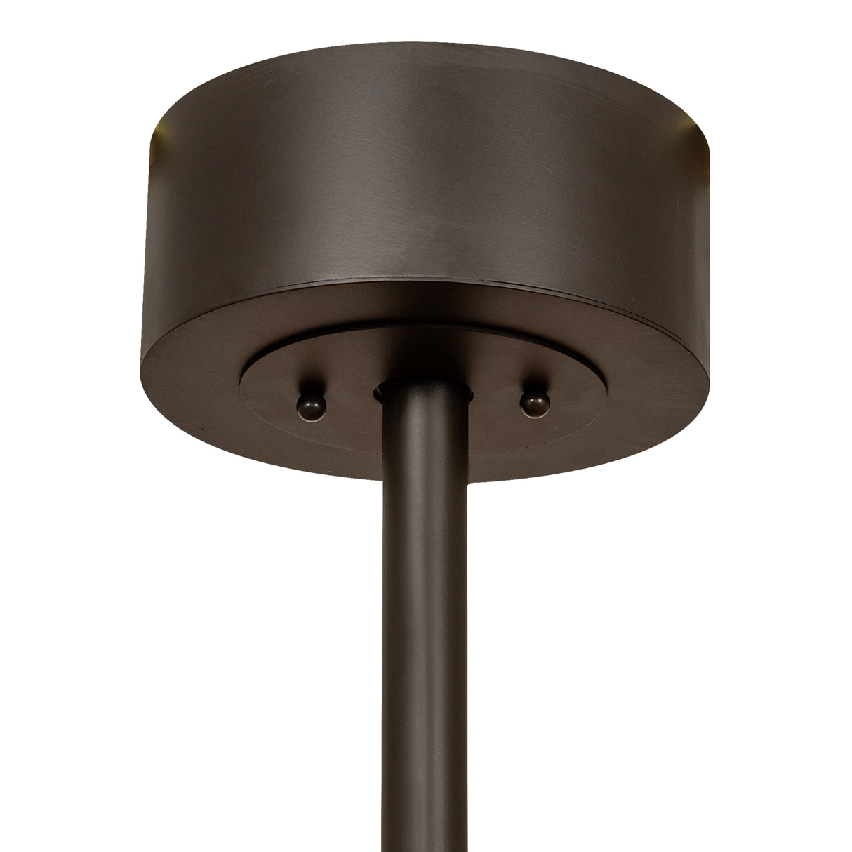 Ceiling mount canopy detail in oil rubbed bronze finish.