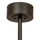 Ceiling mount canopy detail in oil rubbed bronze finish.