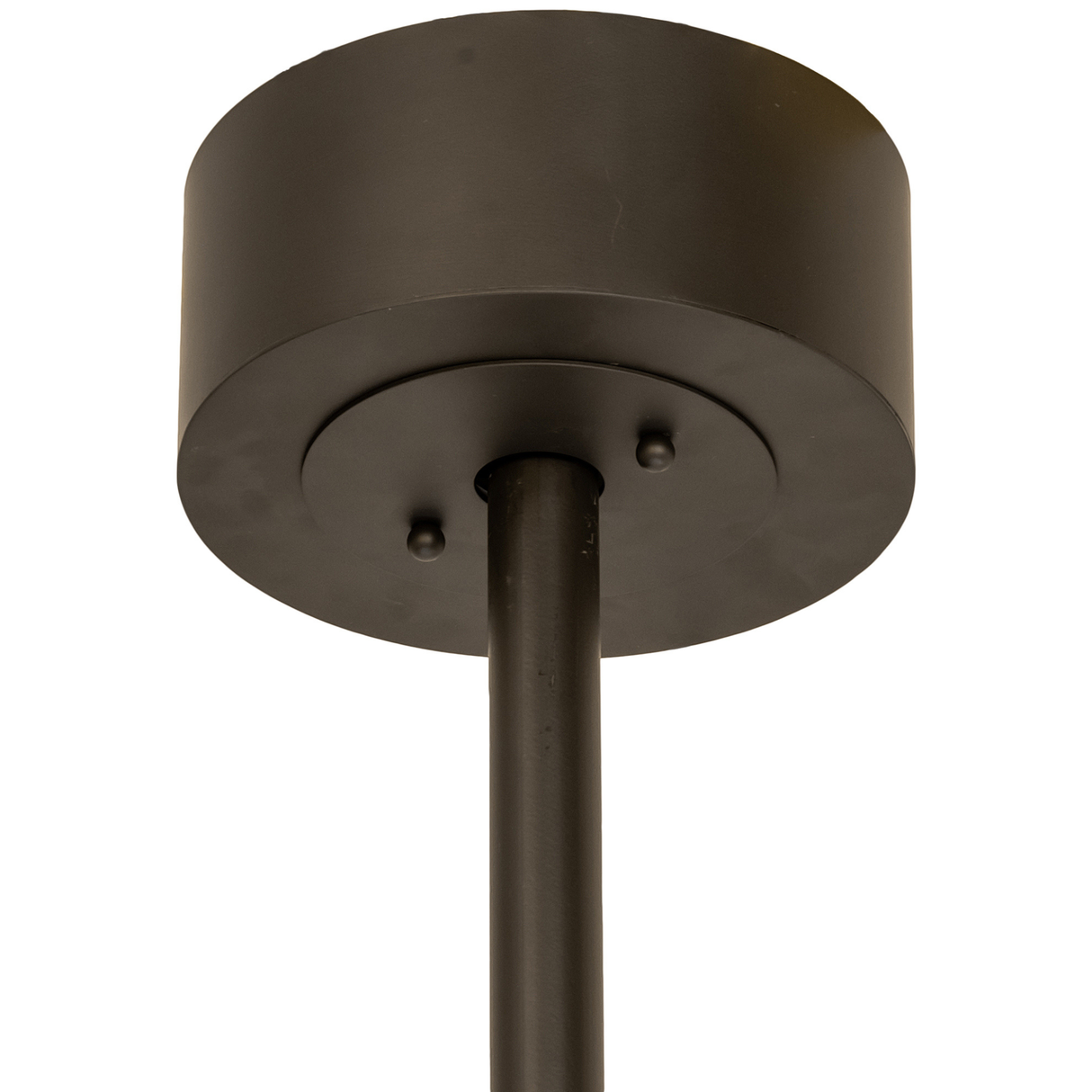 Ceiling canopy detail in oil rubbed bronze finish.