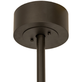 Ceiling canopy detail in oil rubbed bronze finish.