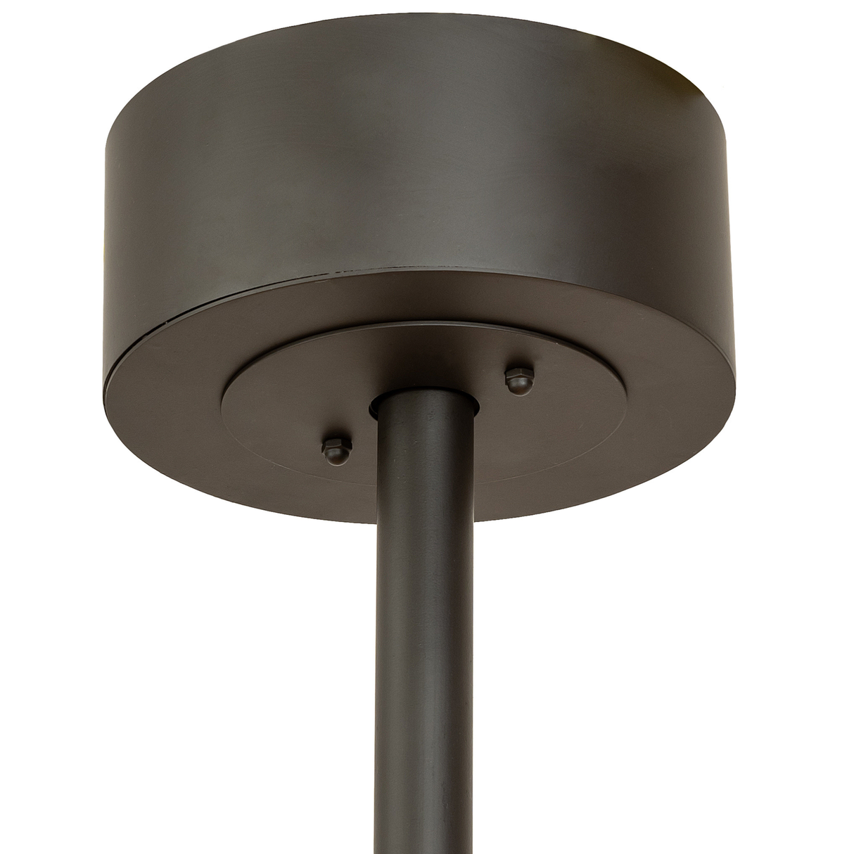 Ceiling canopy and rod mount detail of Whispering Pines Chandel-Air.