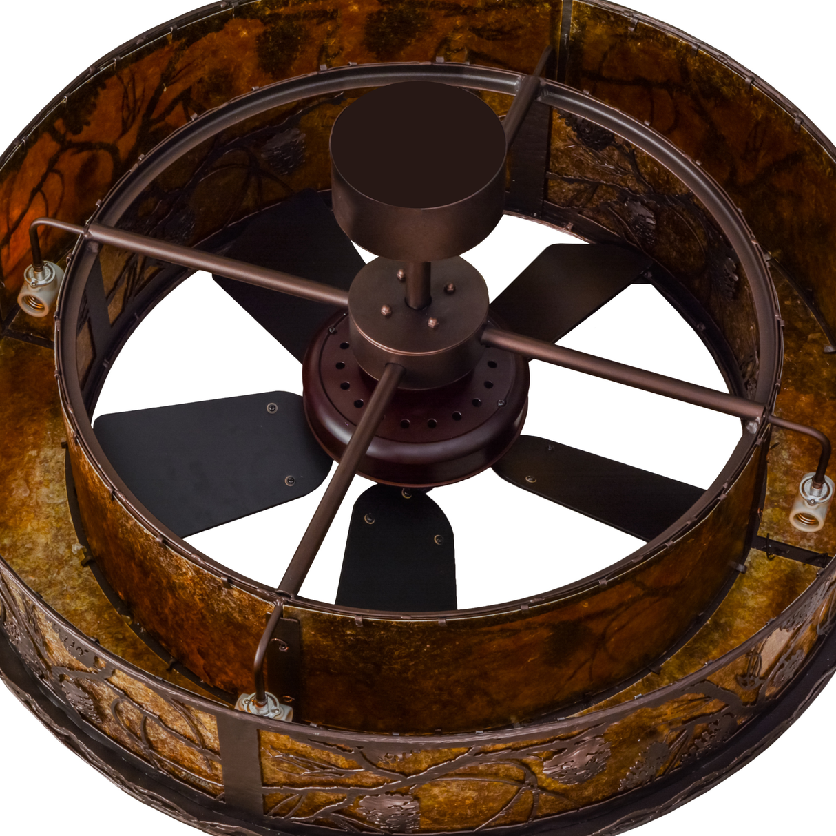 Top view showing fan and internal structure of Whispering Pines Chandel-Air.