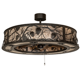 Unlit front view displaying the intricate pinecone and branch design in bronze finish.