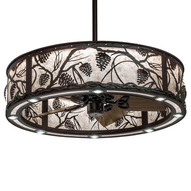 Whispering Pines Chandel-Air with glowing Silver Mica diffuser.