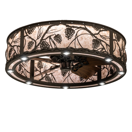 Whispering Pines Chandel-Air with glowing Silver Mica diffuser.