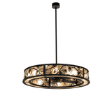 Full hanging view showing entire Chandel-Air fixture from canopy to shade.