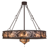 Side view highlighting mica diffuser and nature motif.