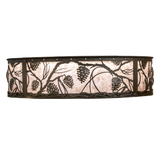 Side profile view with rustic bronze finish and mica shade.
