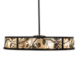 Side profile displaying bronze finish and softly glowing mica panels.