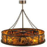 Top angle view of Whispering Pines Chandel-Air showing warm mica glow