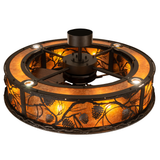 Overhead view of Whispering Pines Chandel-Air with glowing mica diffuser.