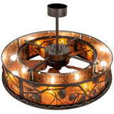 Overhead view of Whispering Pines Chandel-Air with visible fan and light layout.