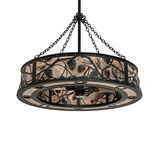 Whispering Pines Chandel-Air showing pinecone design with fan unlit.