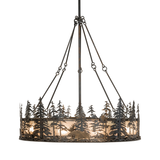 Side view showing moose and pine tree silhouettes on the Chandel-Air.