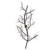 Bottom view of chandelier revealing intricate branch network and light placement.