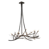 Full view of the chandelier showing complete hanging height and branch-style silhouette.